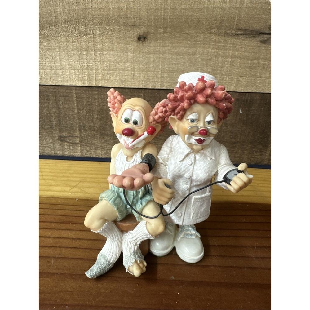 Vintage 1997 Slapstix by Cast Art Nurse W/ Clown Figurine Unique Novelty -flaw